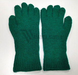 Guantes tejidos de invierno con logotipo personalizado y función de pantalla táctil, guantes de color verde sólido para exteriores al por mayor para hombres y mujeres - Product Image 4