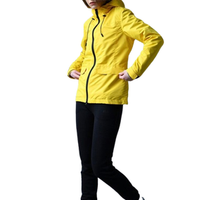 Chaqueta cortavientos de nailon impermeable y resistente al viento para mujer de alta calidad personalizada OEM, chaqueta informal con cremallera transpirable de talla grande para otoño - Product Image 4