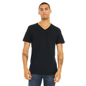 T-shirt gris pour hommes Couleur pure Col en V Tops à manches courtes T-shirt pour hommes Col arrondi Sporting - Product Image 6