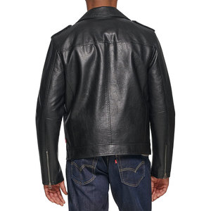 Chaqueta de cuero genuino para hombre transpirable personalizada de la mejor calidad modelo superior para el estilo de calle principal de invierno con logotipo frontal - Product Image 2