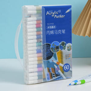 Set di pennarelli acrilici 60 colori ad asciugatura rapida per disegno e artigianato - Product Image 1