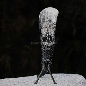 Corne à boire en acier poli artisanal personnalisé artisanat naturel pour les amateurs de bière et d'hydromel - Product Image 3