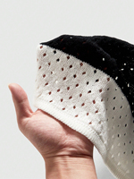 Polo en coton tricoté rayé noir et blanc de qualité supérieure, polo pour homme, broderie graphique jacquard de luxe, maille à points ouverts, personnalisable