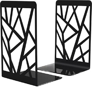 Cubic Shaped Office Desk <b>Decorative</b> Metal Black <b>Book</b> Ends <b>For</b> Home School Library <b>Book</b> <b>Shelf</b> Office <b>Decorative</b> <b>Book</b> Case - Product Image 4