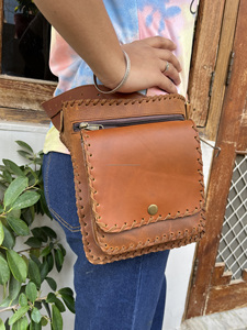 Riñonera de cuero auténtico para hombre y mujer, cinturón de viaje multiusos, con bolsillo para la cadera, elegante - Product Image 2