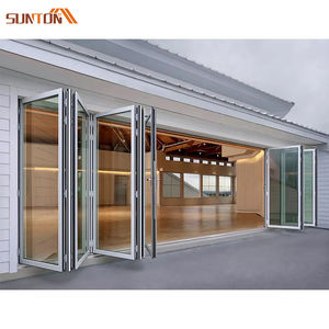 モダンハウスアパートホテルUPVC折りたたみドアデザインエクステリアパティオバルコニービニールUPVCガラス引き戸 - Product Image 6