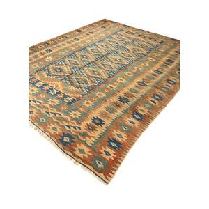 Alfombra de Yute Geométrica Azul Nayaab, Alfombra Grande de Lana de 9x12 para el Hogar, para la Entrada, Junto a la Cama o el Pasillo - Modelo Paem-827 - Product Image 2