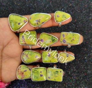 Atlantistie Gemstone Anneaux Lot En Gros Lunette À La Mode Anneaux De Mode En Gros Bijoux 925 Sterling Argent Plaqué En Vrac Anneaux - Product Image 1