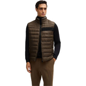 Veste sans manches matelassée zippée pour homme avec logo sur le devant, style streetwear tendance pour l'hiver, vente chaude - Product Image 6