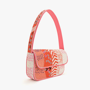 Bolso de mano con cuentas de algodón al por mayor para boda, fiesta, noche, mujer, bolso bordado hecho a mano, bolsos elegantes, personalizables, India - Product Image 1
