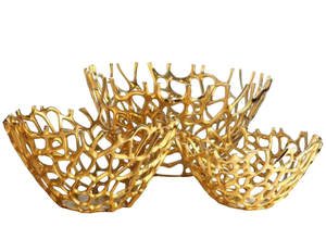 Bol de service de table décoratif en métal en forme de triangle couleur argent Design unique Dernière arrivée Bol de vaisselle artisanal - Product Image 3