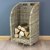 Chariot de rangement multifonctionnel en rotin gris et beige, tressé à la main du Vietnam, pour la maison et la cuisine, 46x35x83cm