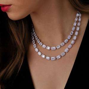 Collar de Diamantes de Plata de Ley Chapado en Oro de 14K de Alta Calidad, Cadena Cubana Estilo Hip Hop Americano para Hombre y Mujer, Proveedor Indio - Product Image 3