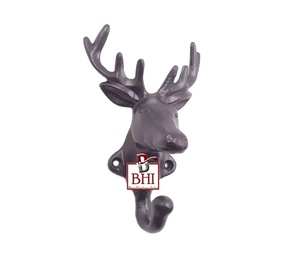 Luxury Modern Design Reindeer Hat & Coat Hook Cast Iron Hook <b>Wall</b> <b>Hanger</b> Self-adhesive Hooks From Indian Manufacturer - Product Image 2