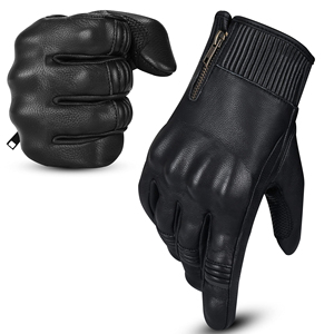 ถุงมือขี่มอเตอร์ไซค์สำหรับผู้ชายถุงมือแข่งรถหนัง PU สำหรับกลางแจ้งหน้าจอสัมผัสแบบเต็มนิ้ว - Product Image 2