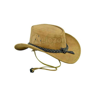 Vente chaude Nouveau Style À La Mode Plaine Chapeaux De Cowboy En Cuir Unique Personnalisé Pour Le Service OEM Chapeaux De Cowboy En Cuir pour Homme - Product Image 6