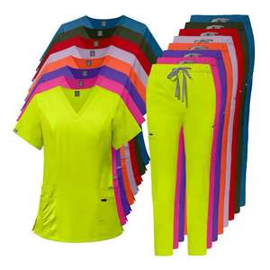 Uniforme de enfermera de lana para mujer Top OEM Médico Scrubs para técnicas impresas de hospital - Product Image 5