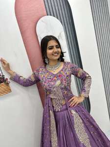 Festival Special Heavy Sequence Work Crop <b>Top</b> <b>Lehenga</b> Set - Product Image 4