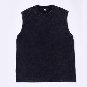 Débardeur musculaire délavé vintage débardeur chemise débardeur hommes musculation vêtements Fitness hommes gilets gris musculaire hommes débardeurs - Product Image 2