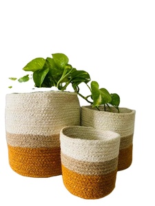 Maceta Colgante Tejida a Mano, Ecológica y Moderna, Cesta de Cuerda para Plantas, Soporte Redondo Rústico para Suculentas, para Jardín Interior - Product Image 3