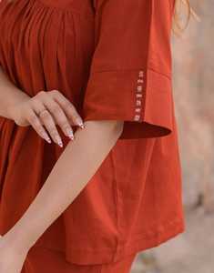 Conjunto de traje de noche de fabricante indio de último diseño de la mejor calidad para viajes, Kurti corto con plaza larga para ropa de mujer y Niña - Product Image 2