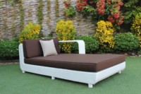 Konfor için canlı Rattan ve kalın yastıkları ile partiler için geniş u-şekilli kanepe