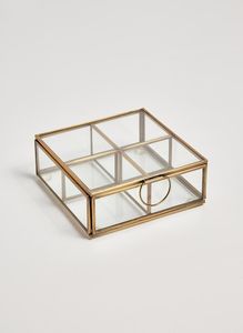 Boîte à bijoux élégante en métal et en verre, organisateur de présentation décoratif pour la maison, verrouillage sécurisé, anti-poussière, rangement pour collection de bijoux - Product Image 3