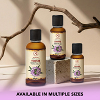 Aromatika Huile Essentielle de Thym 100% Pure 50ml Distillée à la Vapeur Fraîche Naturelle Aromathérapie Thymus Vulgaris Tous Types de Peau