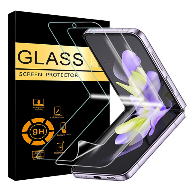 For Samsung Z Flip 5 Phone Full Cover Luxury Foldable Z Flip 5 ,For samsung Z Flip 4 Screen Protector With Install Kit