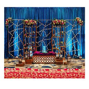 ฉากหลังรับสัญญาณแบบบานผนังเทียนฉากหลังแบบไม่ซ้ำใครพร้อมเทียนผนังด้านหลังฉากหลังเทียนพิเศษสำหรับ Mehndi - Product Image 1