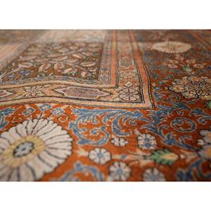 Tapis en soie noué à la main Gulmarg, grand format, rouge-orange, Pae-5708, patchwork puzzle pour la maison, forme rectangulaire pour salon et couloir - Product Image 3