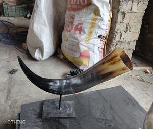 Viking <b>Mug</b> Drinking for Molding Brass Rim With Horn <b>Stand</b> for Sale Best Quality Buffalo Ox Drinking Horn Natural agate - Product Image 3