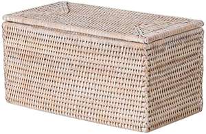 Caja de mimbre para pañuelos de papel higiénico, organizador de almacenamiento, soporte para rollo de papel, caja de soporte para pañuelos, de FBA vietnamita, Amazon - Product Image 2