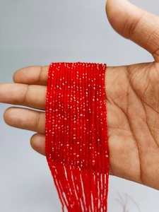 <b>Red</b> Color Hydro Quartz Rondelle Micro Faceted <b>Beads</b> 2mm, 3mm, 4mm Shiny Round Hydro <b>Bead</b> Loose <b>Beads</b> for Jewellery making - Product Image 5