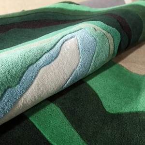 Alfombra de área hecha a mano de alta calidad para decoración del hogar, alfombras florales bordadas de 8x10 y 9x12 para sala de estar, pila cortada, antideslizante, lavable - Product Image 4