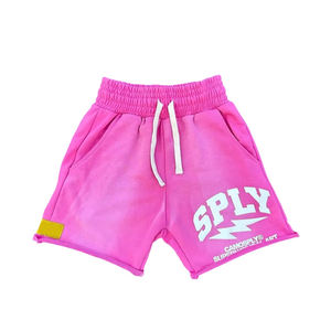 Logotipo bordado desgastado personalizado, ropa de calle informal sólida de felpa francesa, corte Vintage gráfico, dobladillo crudo, Sol desteñido, ácido de calle alta - Product Image 4