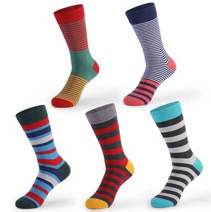 ถุงเท้ายาวลายทางสำหรับผู้ชายถุงเท้ายาวผ้าฝ้ายขนาดใหญ่สำหรับนักธุรกิจถุงเท้ายาวสีสันสดใส - Product Image 6