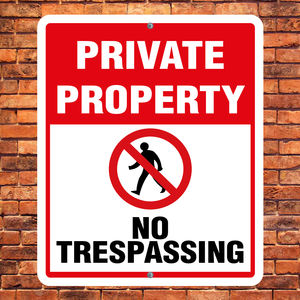 ไม่บุกรุก | สติกเกอร์อลูมิเนียมขนาด10x12นิ้วกันจางง่ายต่อการติดตั้งทนทาน - Product Image 3