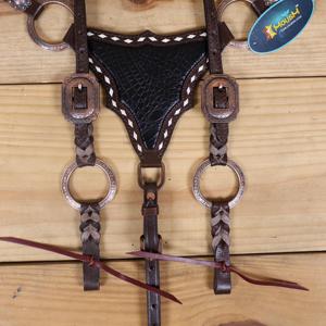 Premium 100% Leather Western Horse Headstall and Breastplate Set Fully Customized Wholesale Equestrian Tack Supplier from India - Product Image 5