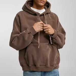 100% Cotton Solid Winter Heavyweight Fleece Regular Fit Mens Pullover <b>Hoodie</b> Streetwear Sweatshirt - Product Image 5