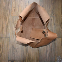Sac à dos pliable en cuir véritable Moroccan Soul, modèle 062, avec motif lettres MA, idéal pour les voyages