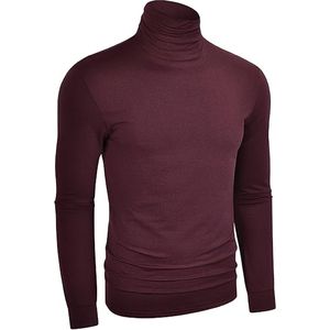 Pull en maille anti-rides d'hiver pour hommes, coupe ajustée, anti-rétrécissement, respirant, col rond, pull en polyester - Product Image 1