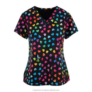 Nuevos conjuntos de uniformes elásticos ajustados para mujer, uniformes médicos de sala de operaciones de Color sólido, Material de lona, uniformes de enfermera - Product Image 5