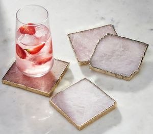 Most Demanding Tableware Accessories <b>Agate</b> <b>Coaster</b> With Gold Electroplated <b>Agate</b> Slice at Wholesale Price with Premium Quality - Product Image 4