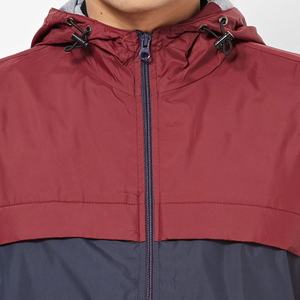 Chaqueta cortavientos de lona ligera superventas para hombre Color personalizado impermeable a prueba de viento con cuello con capucha Hot Release - Product Image 5