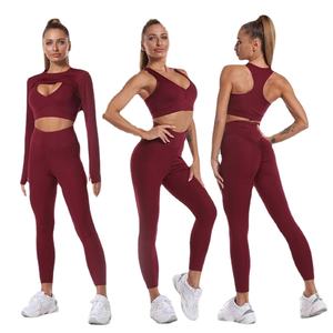 2025 Top Tendance Nouveau Personnalisé Active Wear Sans Couture Sport Costume Femme Sportswear Workout Set Femmes 3 Pièces Yoga Gym Fitness Ensembles - Product Image 1