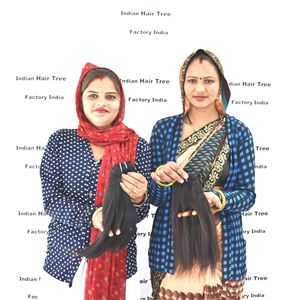 Extensions de cheveux humains indiens vierges Remy, ondulés et lisses, non traités, cuticules alignées, qualité fabricant, couleur noire - Product Image 6