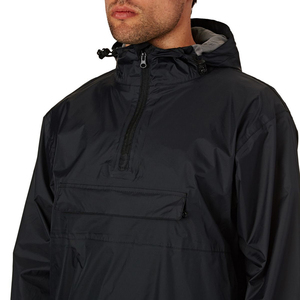 Veste coupe-vent en tissu réfléchissant, veste coupe-vent pliable, veste coupe-vent zippée, capuche réglable, veste coupe-vent pour homme - Product Image 4