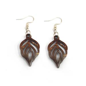 Boucles d'oreilles en noix de coco écologiques faites à la main Corée boucles d'oreilles en coquille de noix de coco pour les femmes fête d'anniversaire conceptions de cadeaux modèles de bijoux - Product Image 5