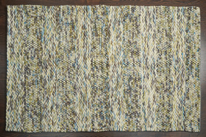 Alfombra Bohemia moderna hecha a mano de lana India patrón geométrico tejido a mano pila de felpa para decoración de comodidad costera transforma tu espacio - Product Image 4